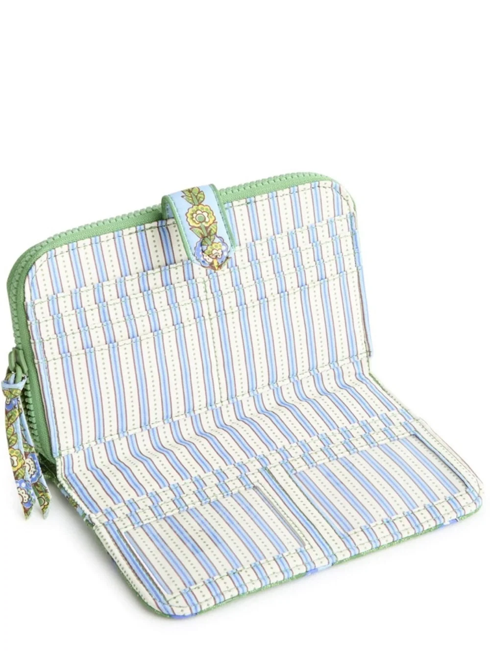 Vera Bradley Large Tab Wallet
Green Birds in Premium Cotton. Like New! - Picture 3 of 4